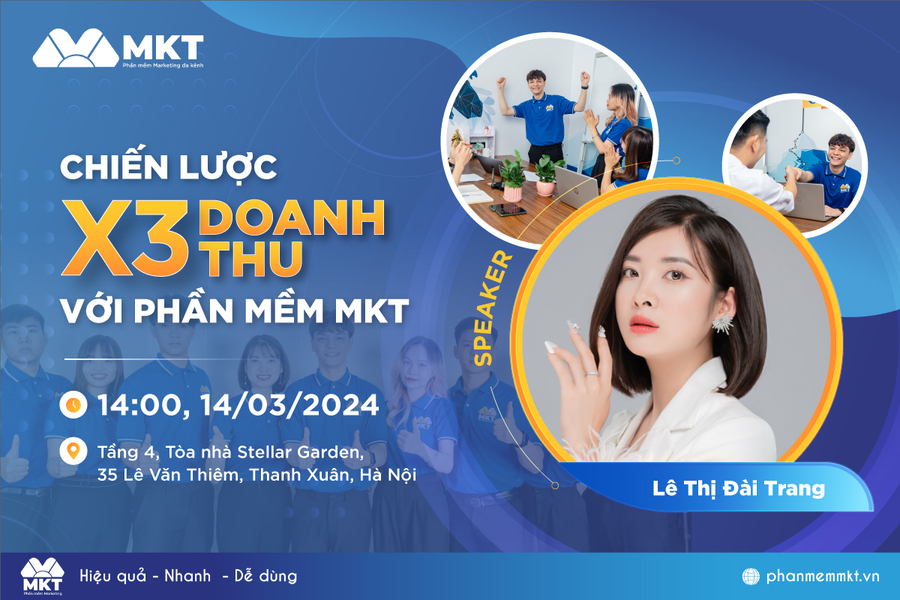 Recap Workshop “CHIẾN LƯỢC X3 DOANH THU CÙNG PHẦN MỀM MKT” cùng chuyên gia Đài Trang