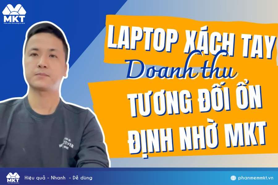 Laptop Thành Nam using online sales MKT Software on Facebook