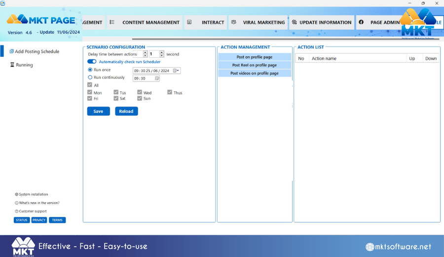 MKT Page Software