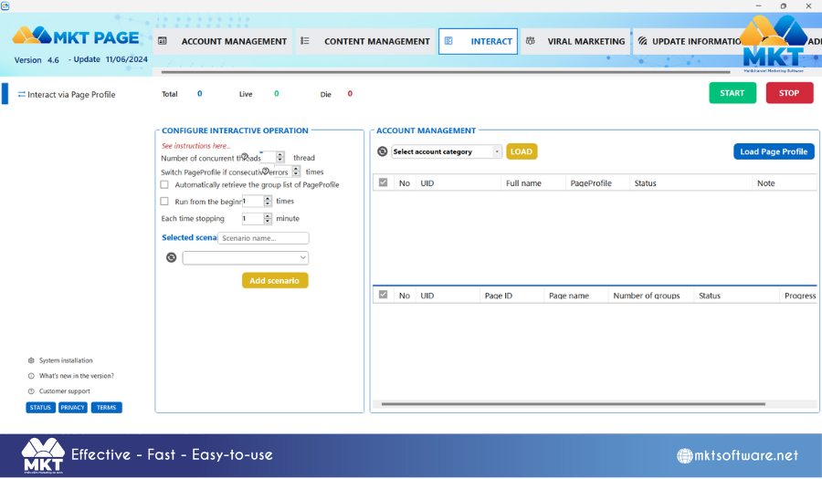 MKT Page Software