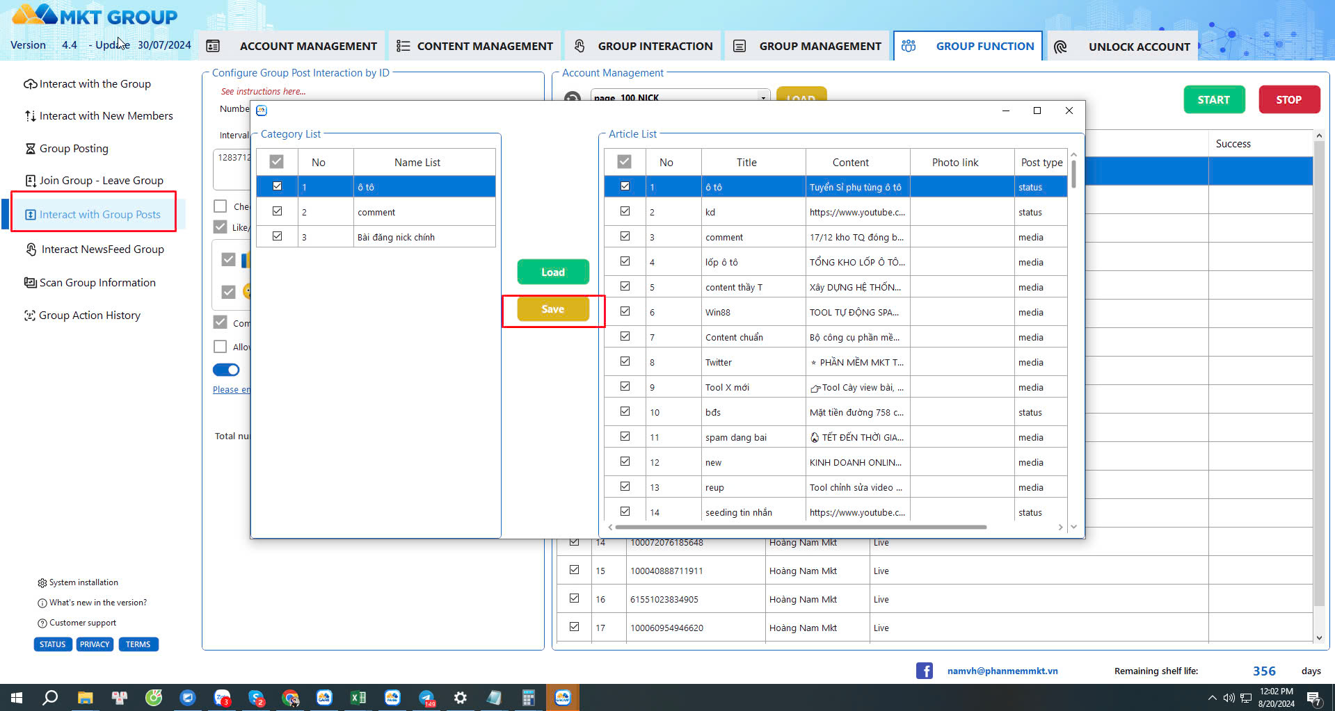 Instructions on How to Seeding Post Group Facebook on MKT Group