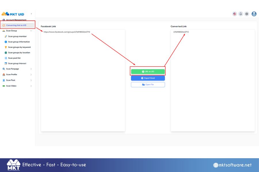 Converting link to UID