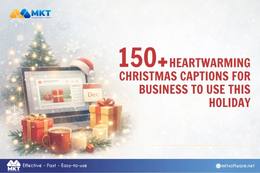 Christmas captions for business