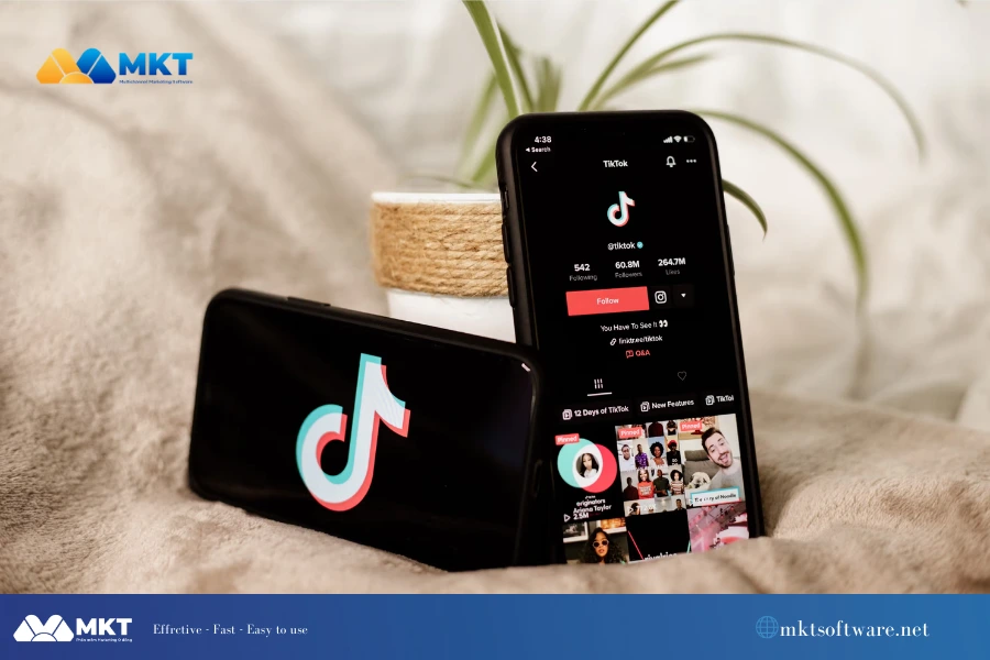 Smartphone displaying TikTok app with rising follower numbers