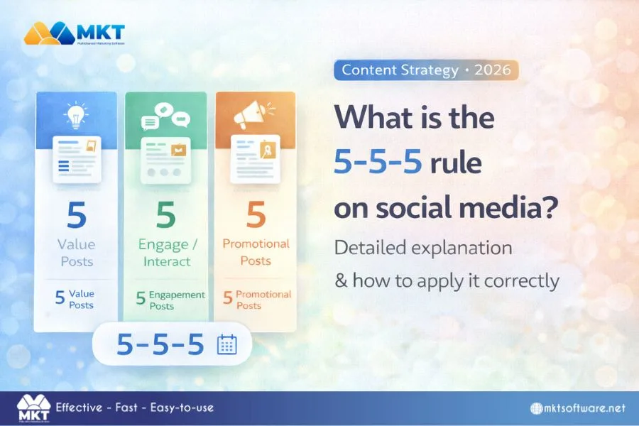 What is the 5 5 5 rule on social media