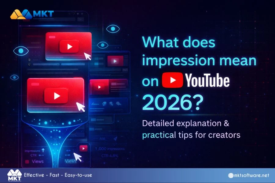What does impression mean on YouTube​?